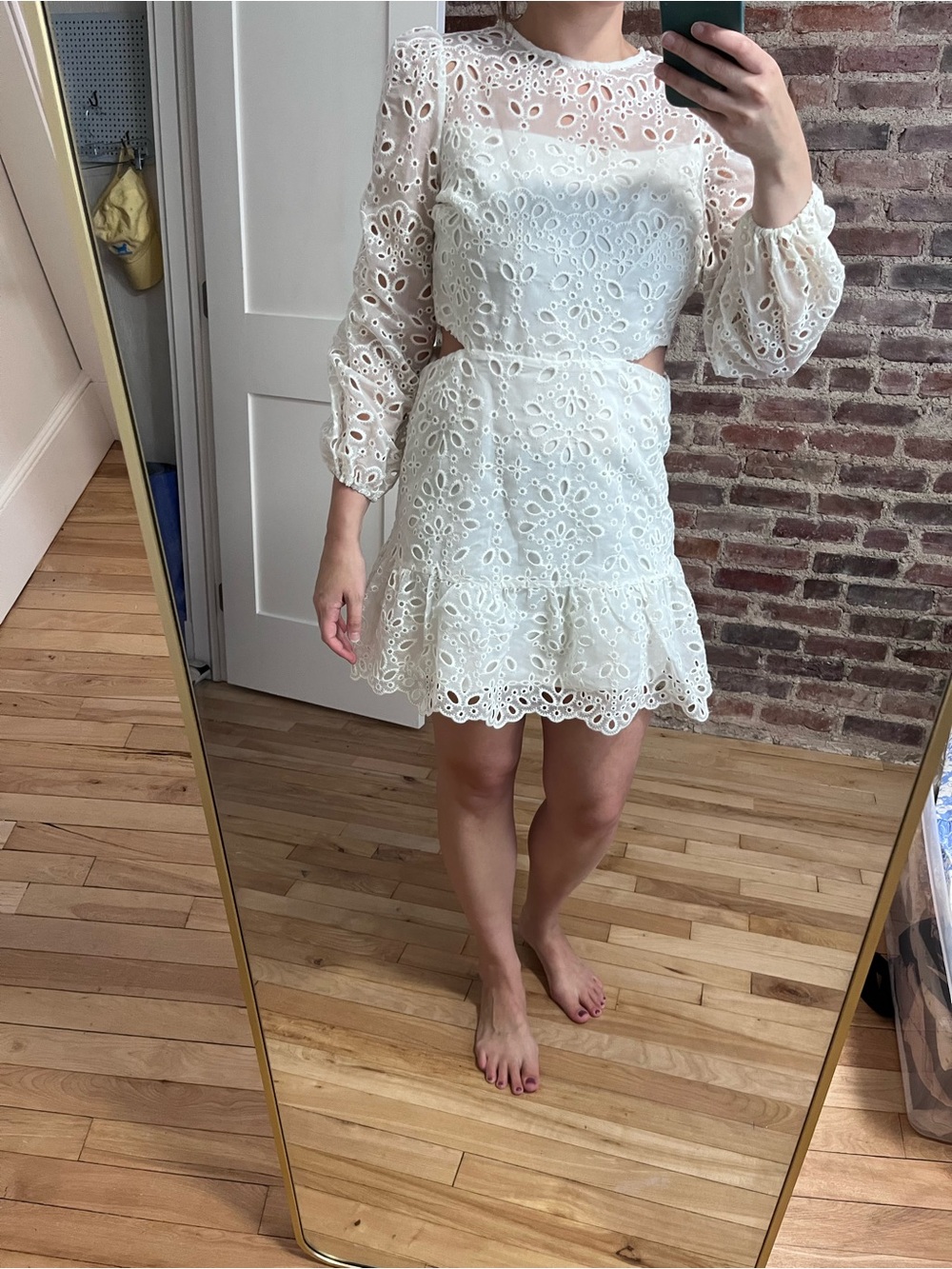 LUCY PARIS WHITE FAITH CUT OUT DRESS
